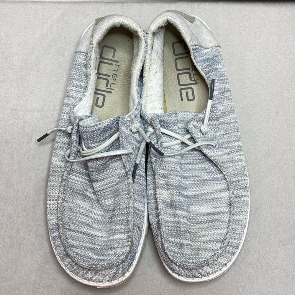 Hey Dude heater gray slip on shoes size 10